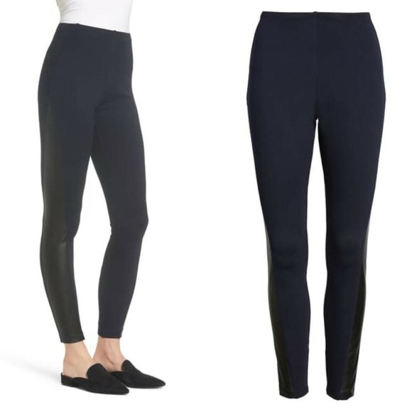 Gemma Faux Leather Panel Ankle Legging HW9302 - Picture 6 of 7